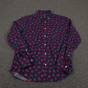 Bonobos Shirt Mens Medium Blue Floral Button Down Long Sleeve Standard Fit Top